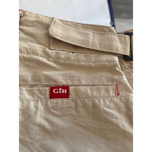 Gill Men's Cargo Shorts Size L 34-37 Tan Nylon Outdoor Work Utility - Picture 3 of 3